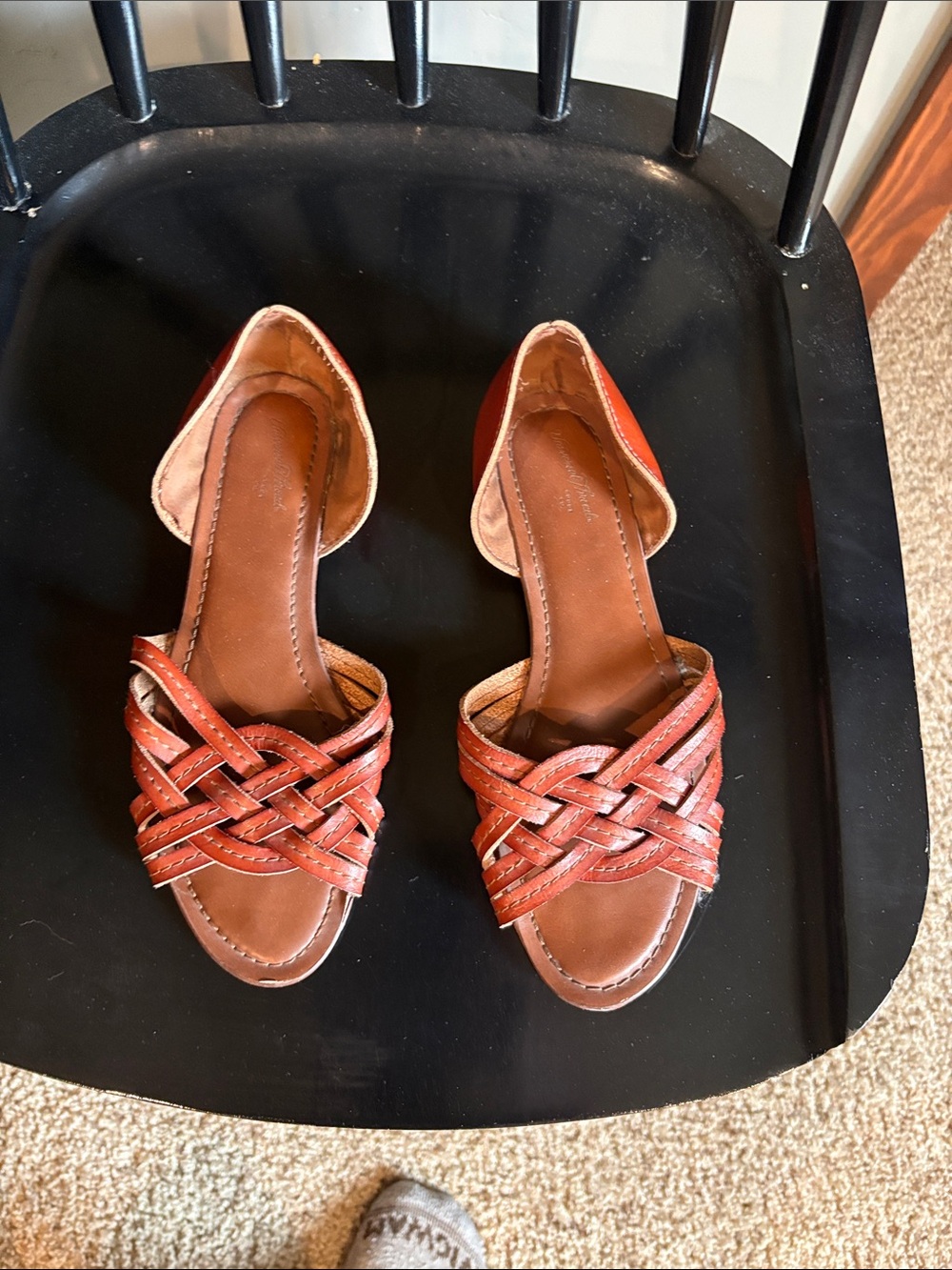 Universal Thread Women's Braided Open-Toe Sandals - Rust